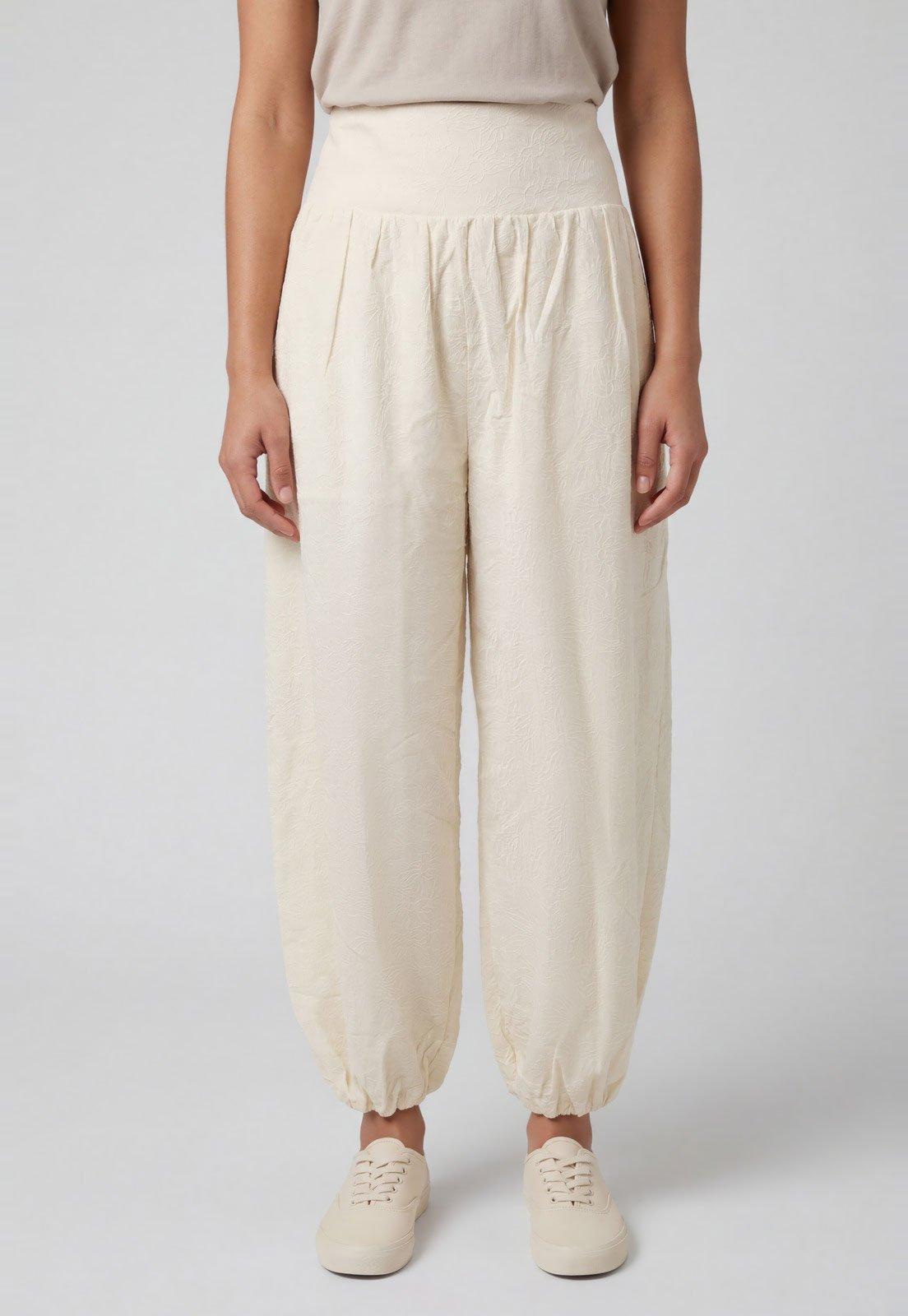 Calça Feminina Colcci Cintura Alta Algodão Off White