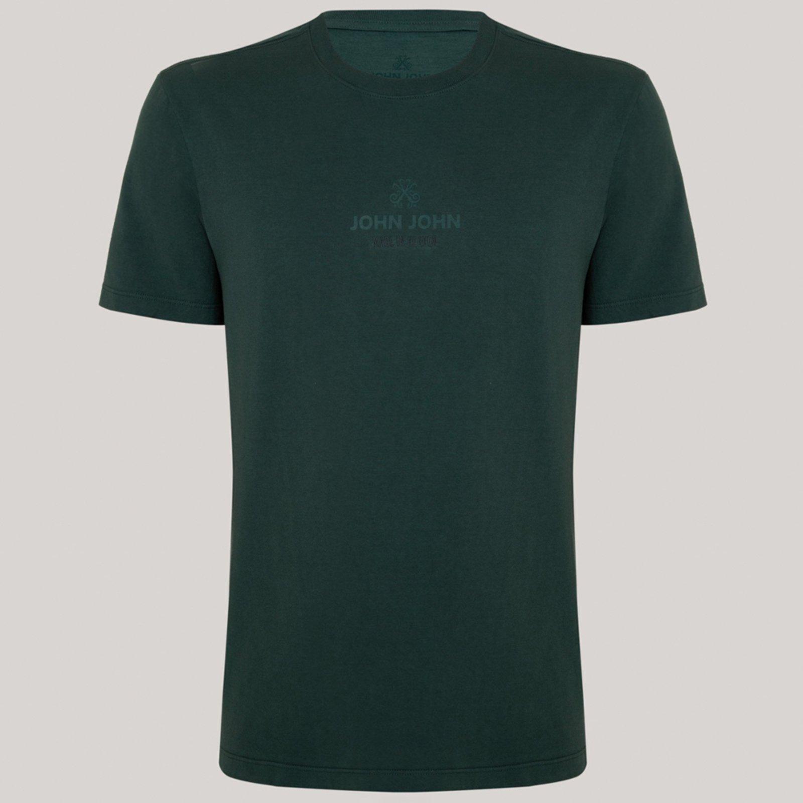 Camiseta John John Regular Industry Pr26 Verde Masculino
