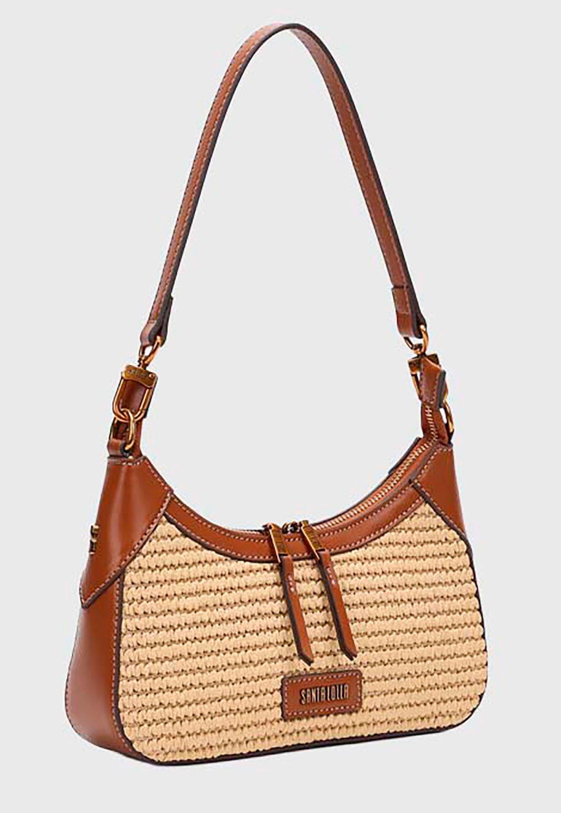 Bolsa Feminina Santa Lolla Texturizada Bege
