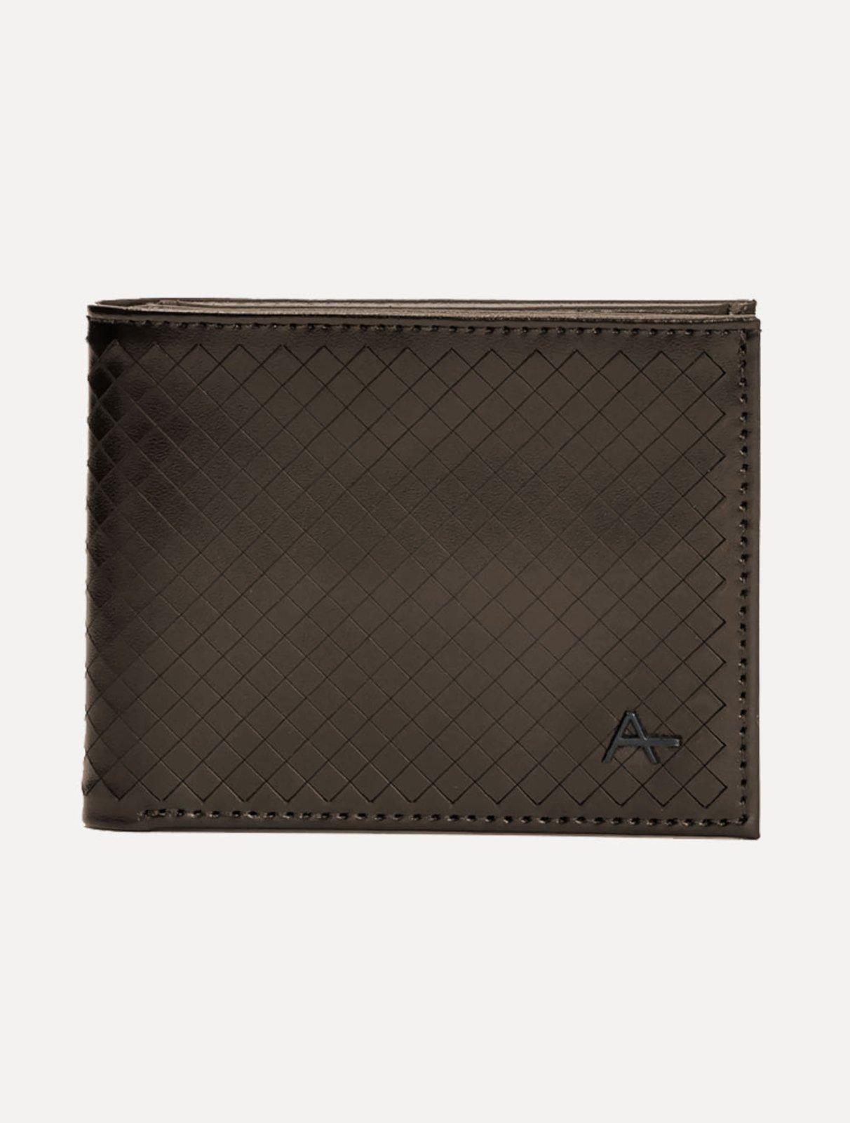 Carteira Aramis Masculina Couro Losango Marrom Escuro