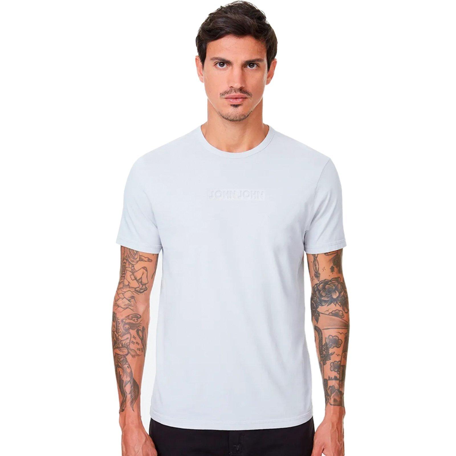 Camiseta John John Regular Embossed In24 Branco Masculino