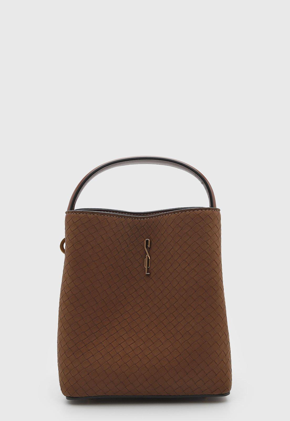 Bolsa Feminina Santa Lolla Trançada Marrom