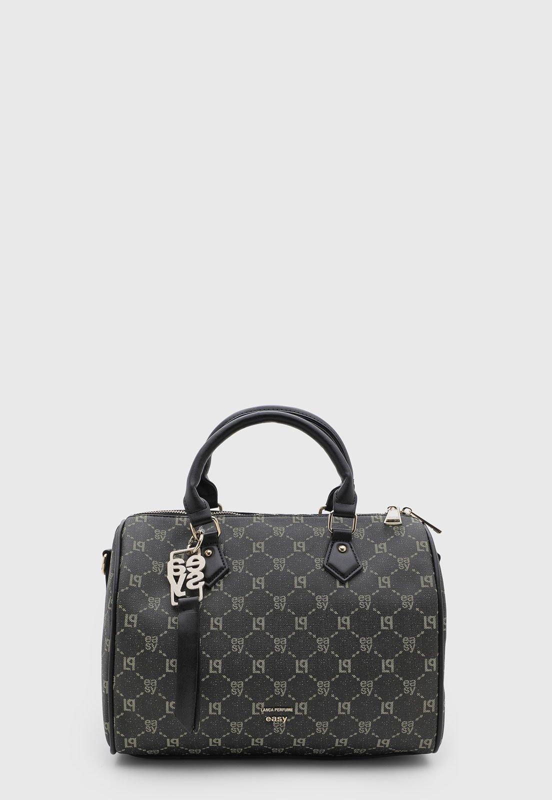 Bolsa Feminina Lança Perfume Grande Estruturada Preta