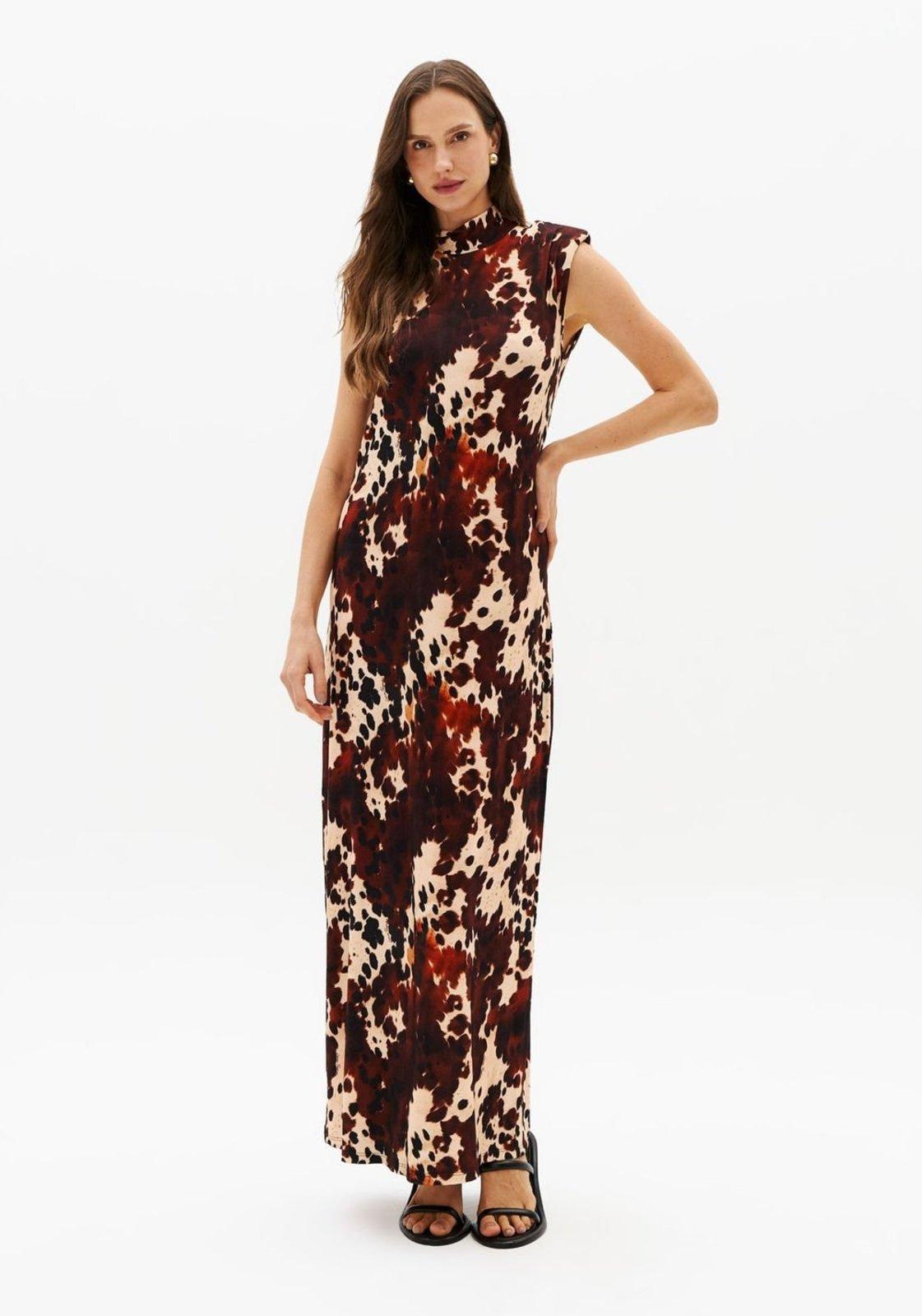 Vestido Super Midi Estampado Lança Perfume