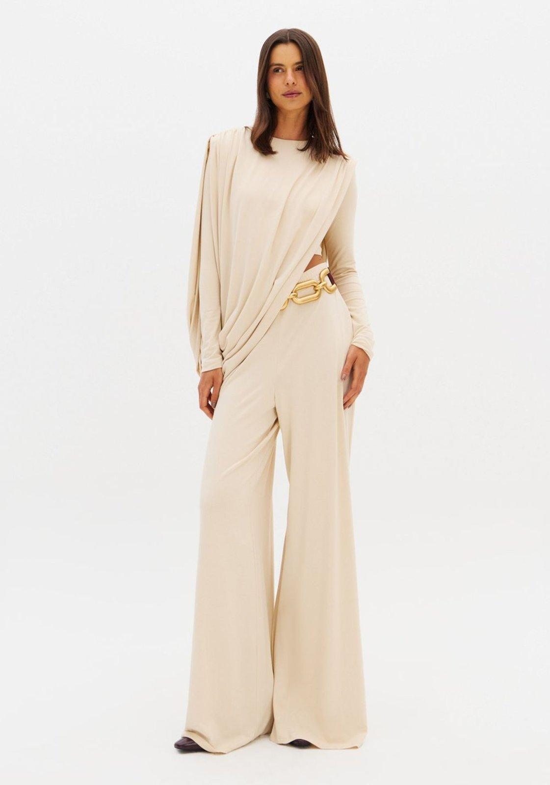 Calça Wide Leg Malha Leve Lança Perfume
