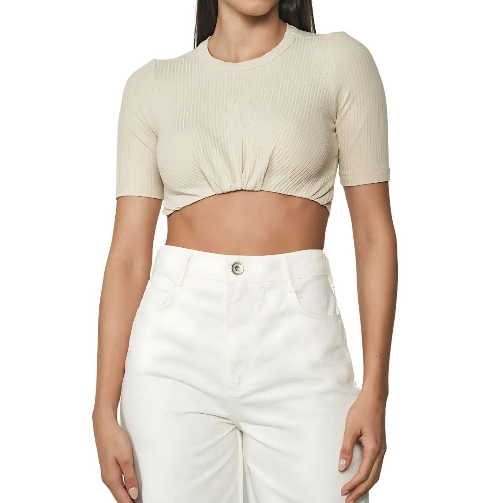 Blusa Feminina Cropped Canelada Colcci