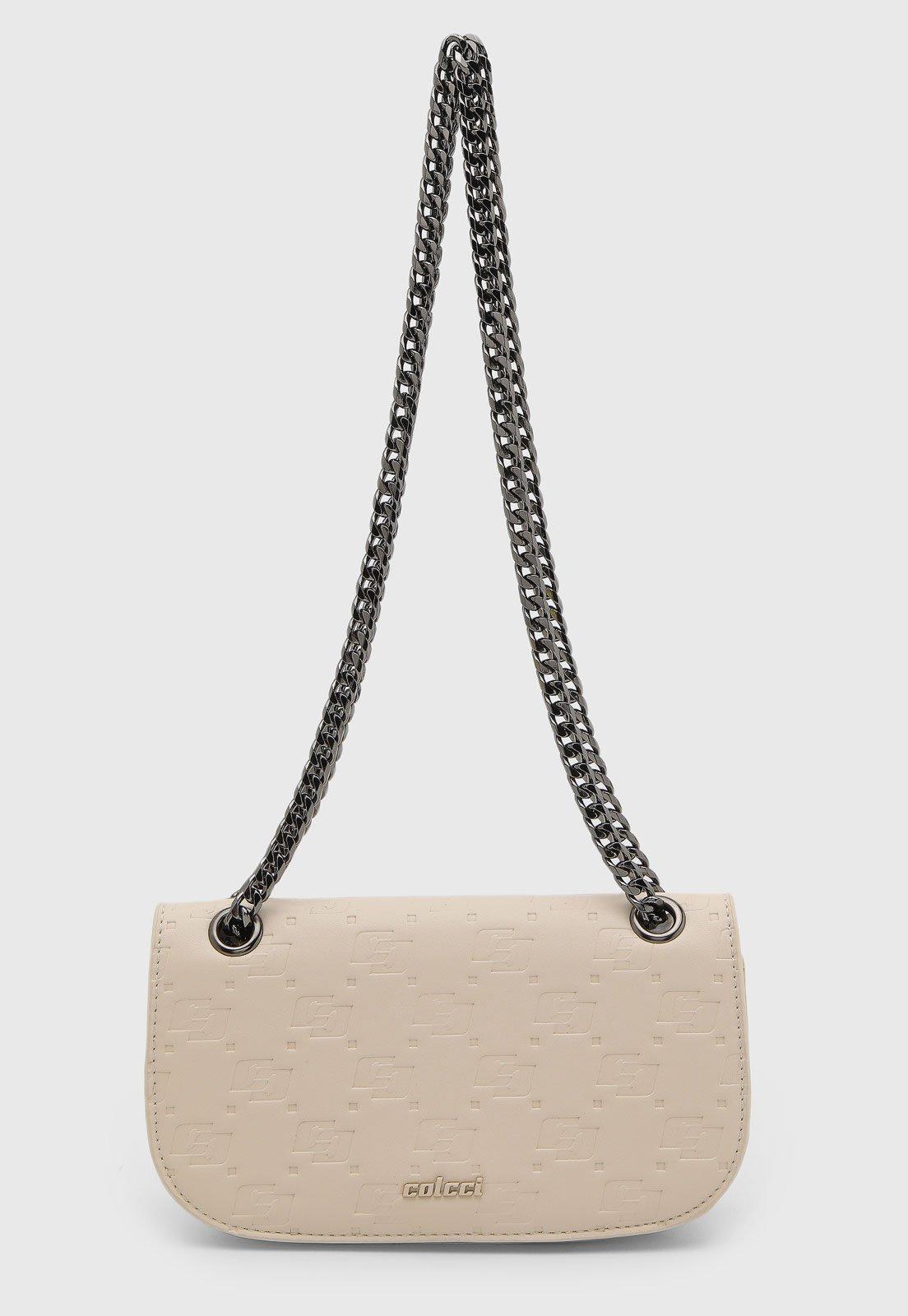 Bolsa Feminina Colcci Média Alça Corrente Off-White