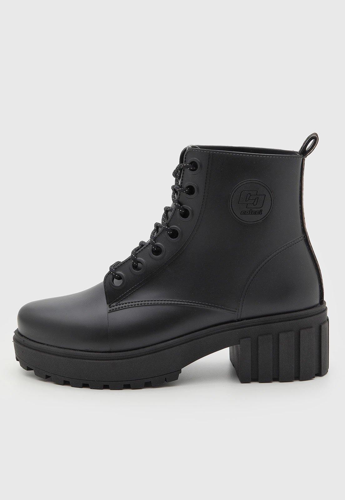 Bota Coturno Feminino Colcci Cano Baixo Salto Bloco Preto