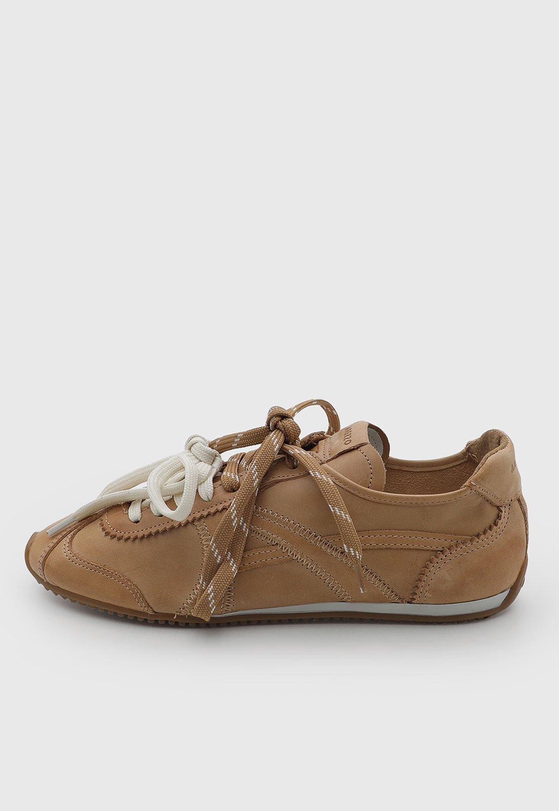 Tênis Feminino Arezzo Couro Marrom