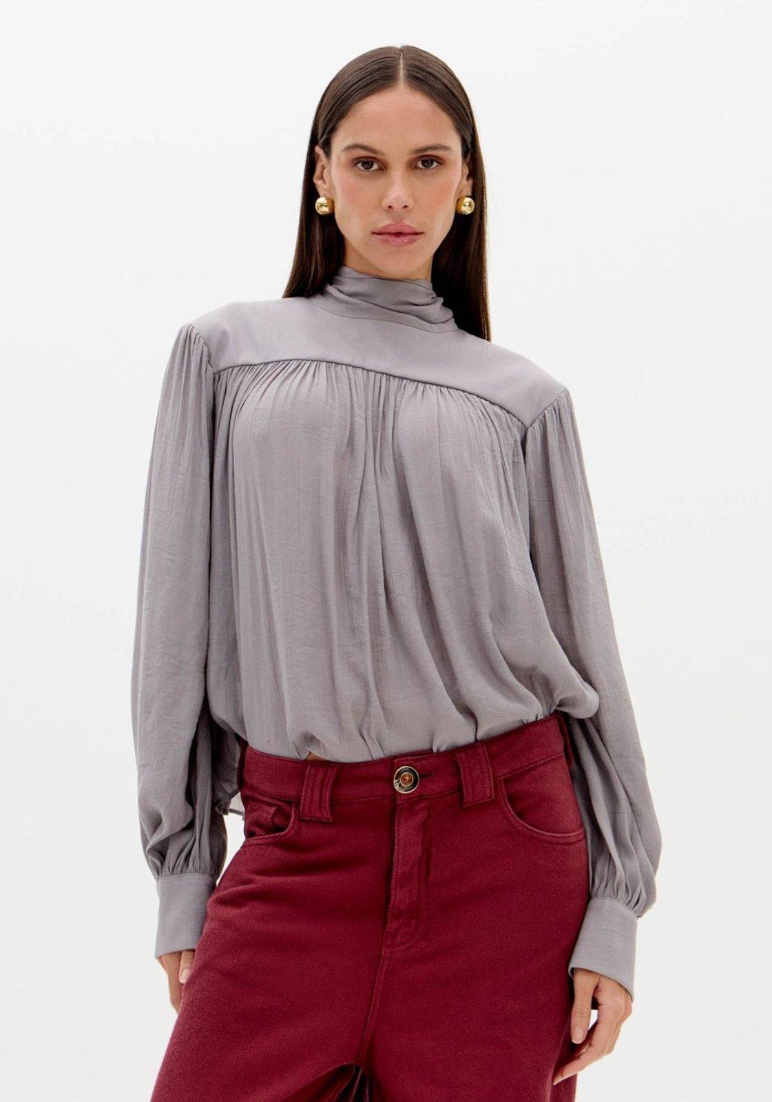 Blusa Manga Longa Com Laço Lança Perfume