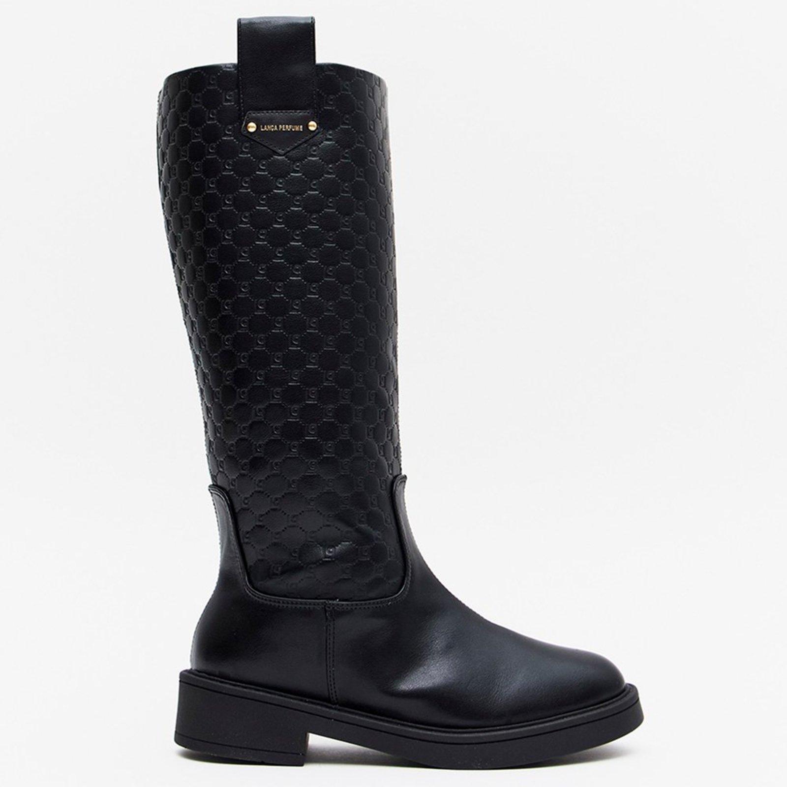 Bota Lança Perfume Cano Alto Monograma In26 Preto Feminino
