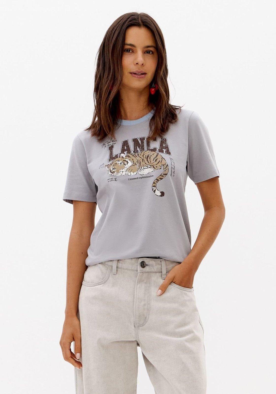 T-Shirt Regular Com Estampa Lança Perfume