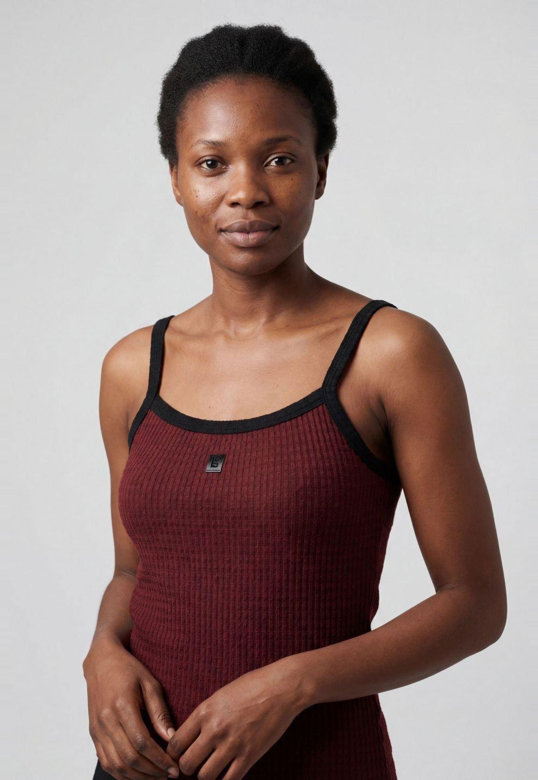Blusa Feminina Lança Perfume Alças Finas Bordô