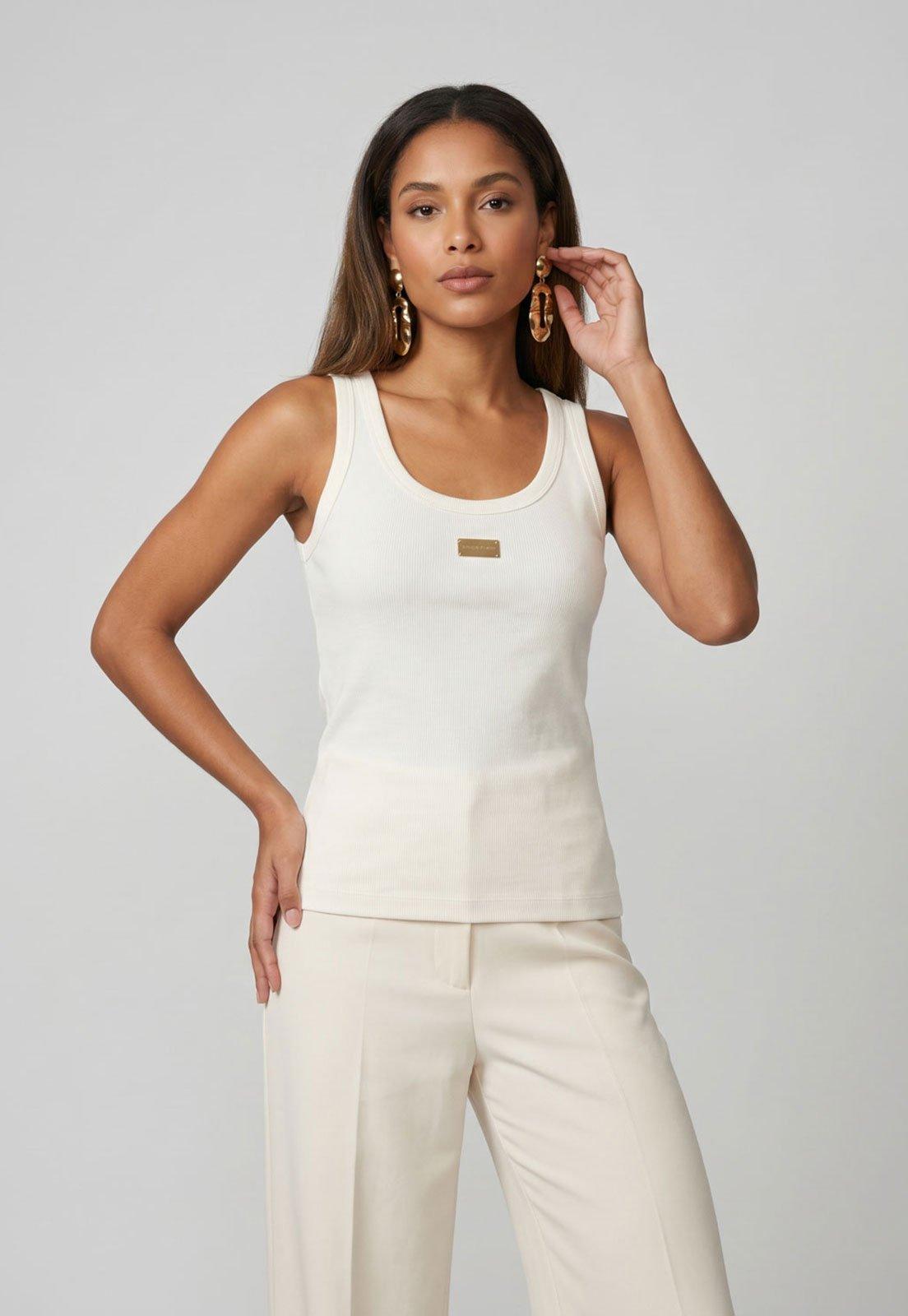 Regata Feminina Lança Perfume Ribana Off-white