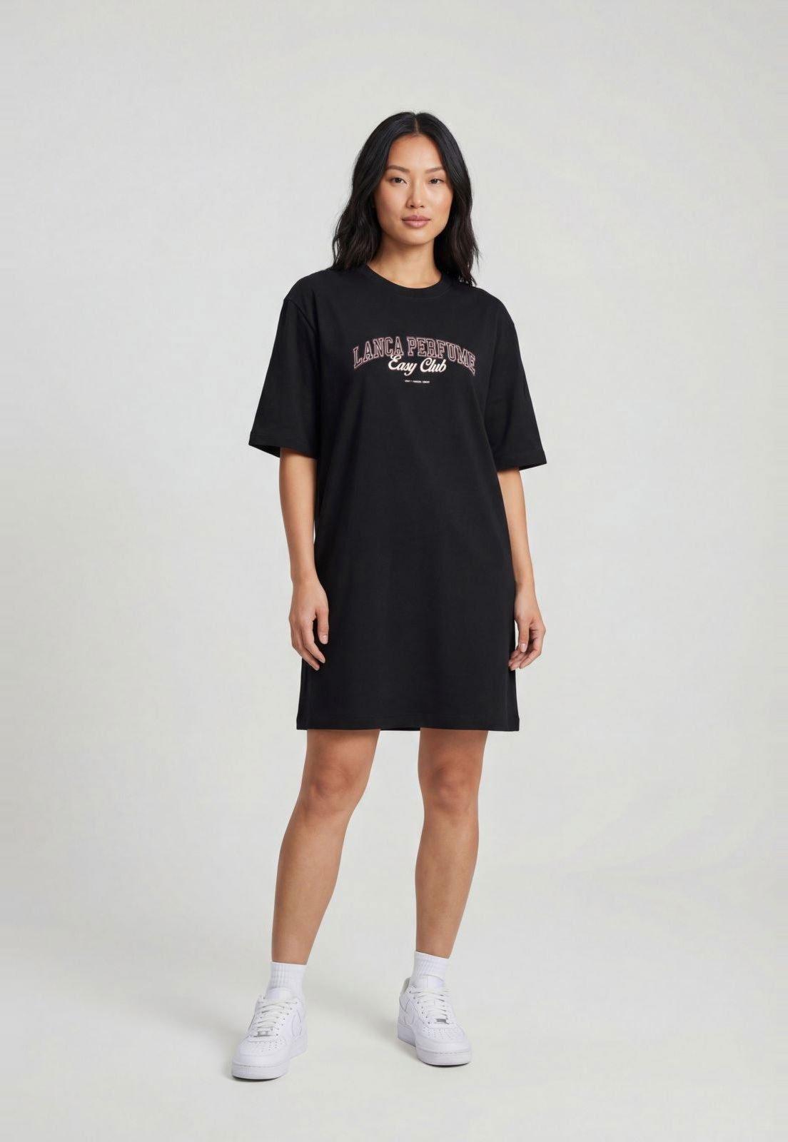 Vestido Feminino Lança Perfume Estampado Preto
