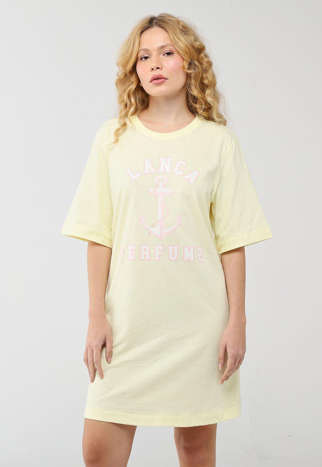 Vestido Feminino Lança Perfume T-Dress Logo Amarelo