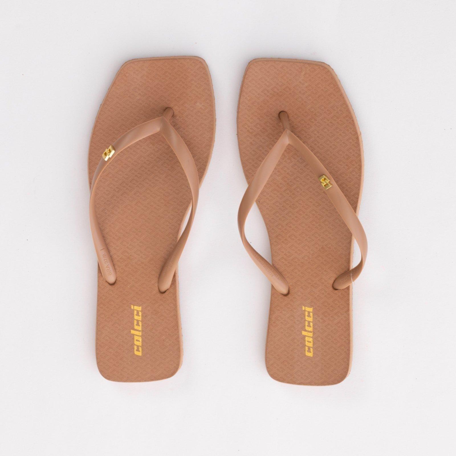 Chinelo Feminino Colcci Metal Bege Belgati