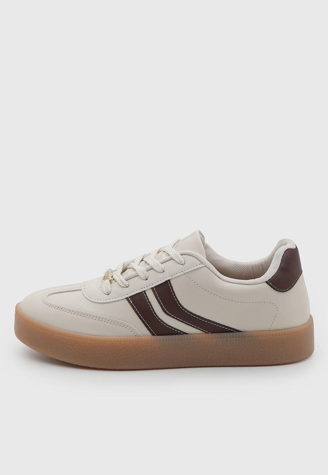 Tênis Feminino Vizzano Recorte Off-White