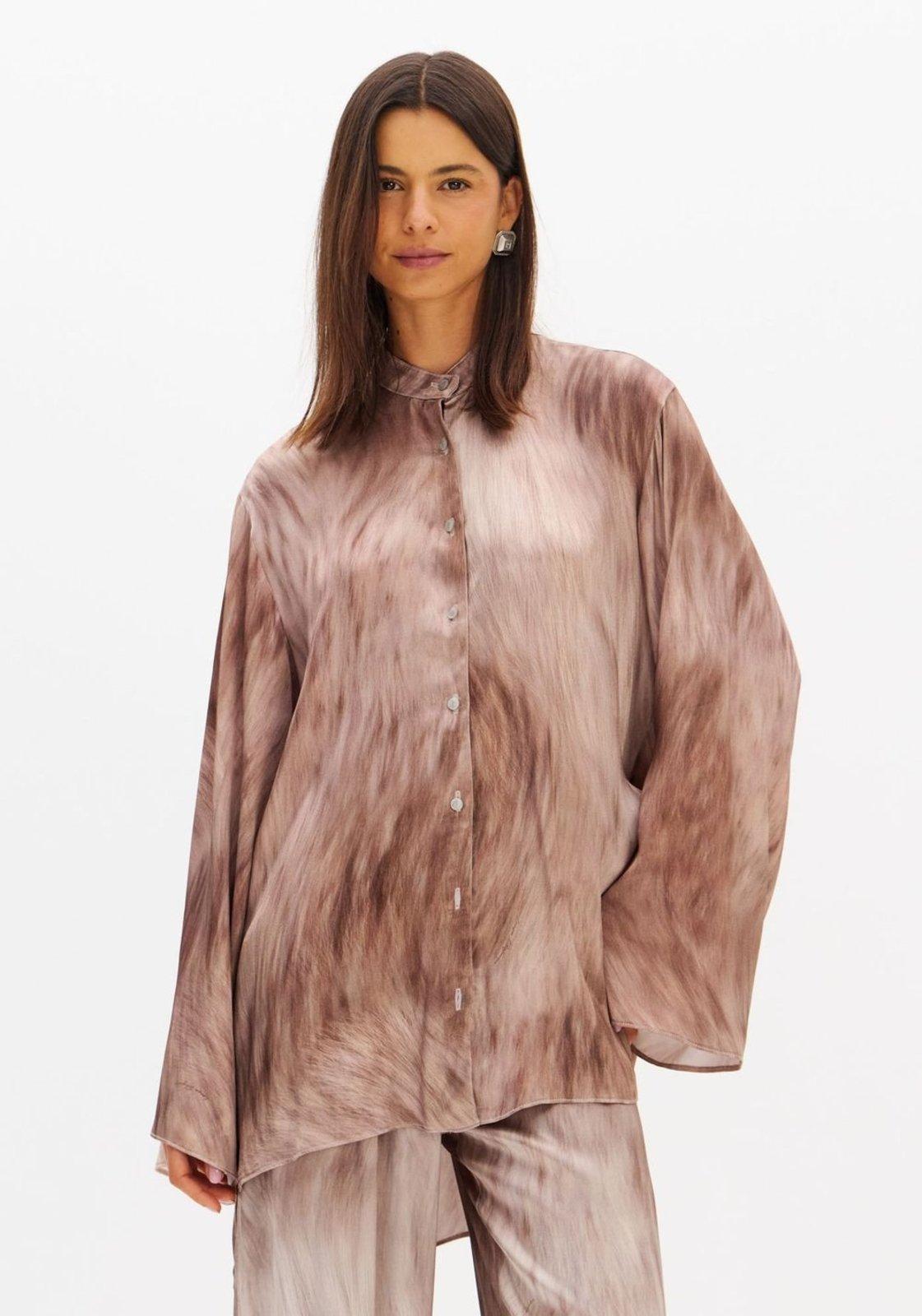 Camisa Alongada Estampada Lança Perfume