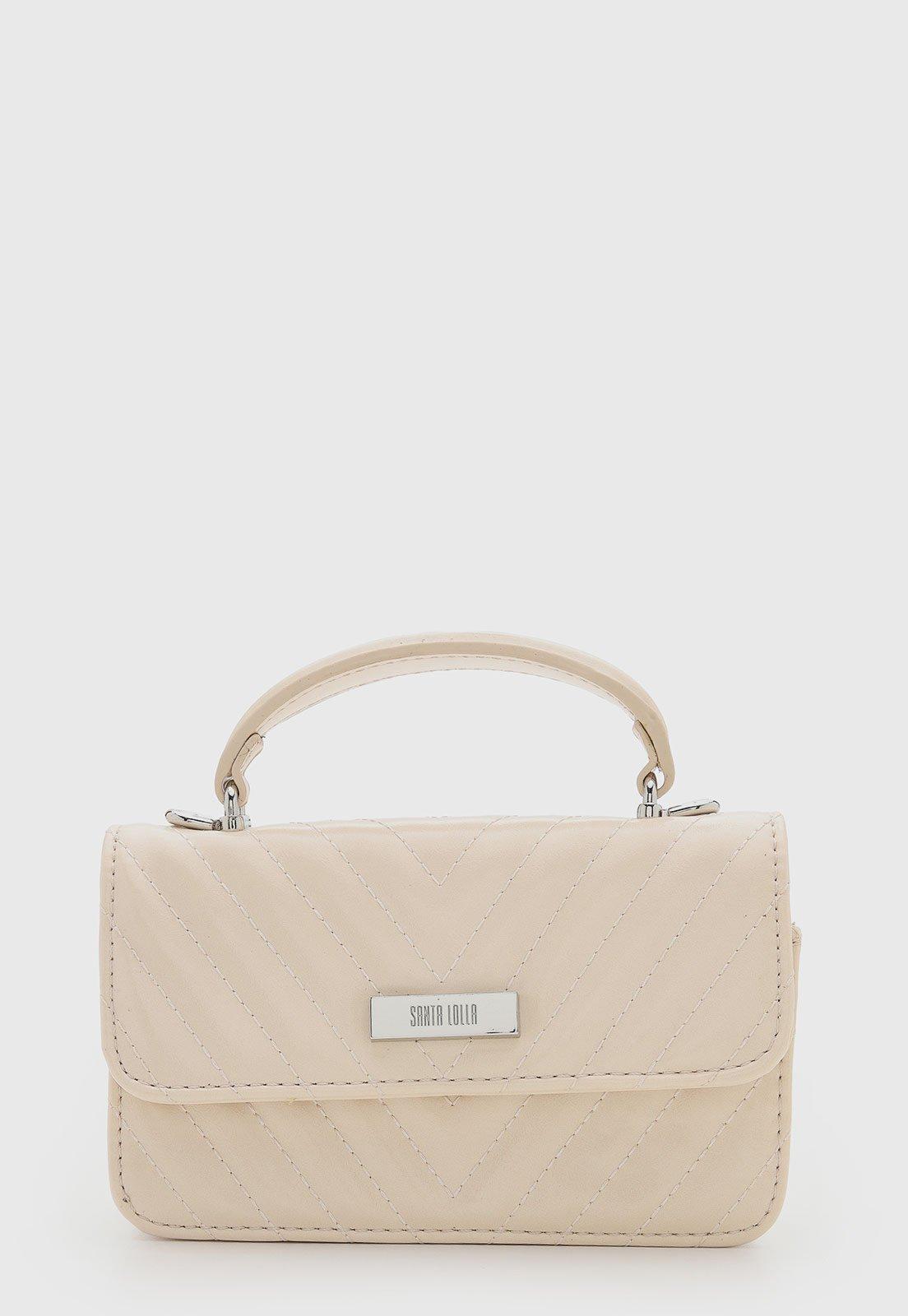 Bolsa Feminina Santa Lolla Matelassê Off-White