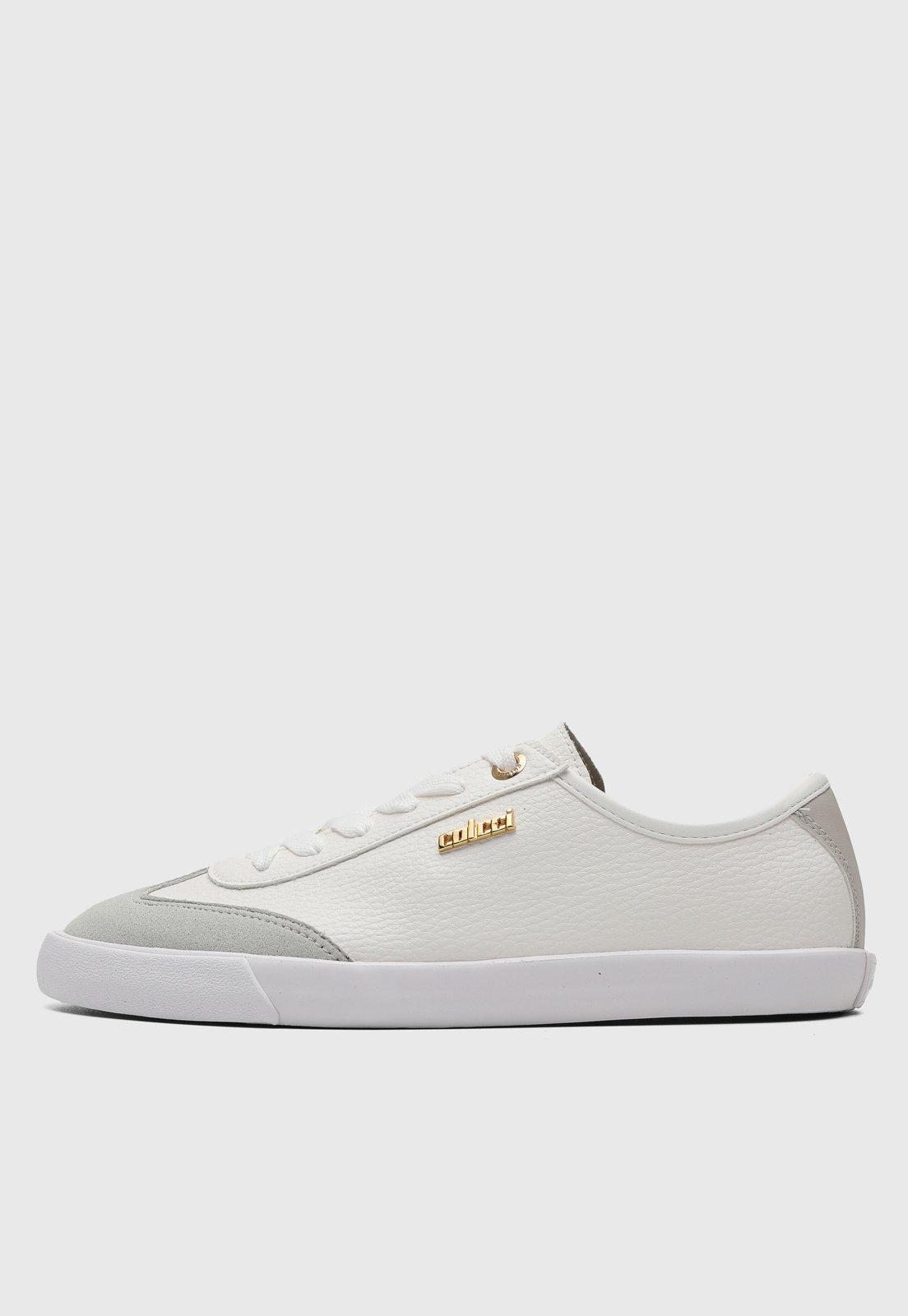 Tênis Feminino Colcci Detalhe Dourado Branco