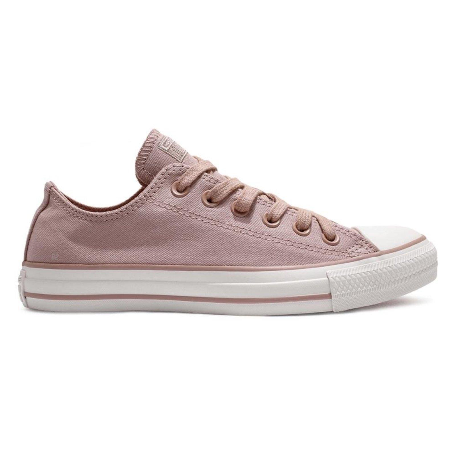 Tênis Converse All Star Chuck Taylor Peached Canvas Cano Baixo Feminino Rosa
