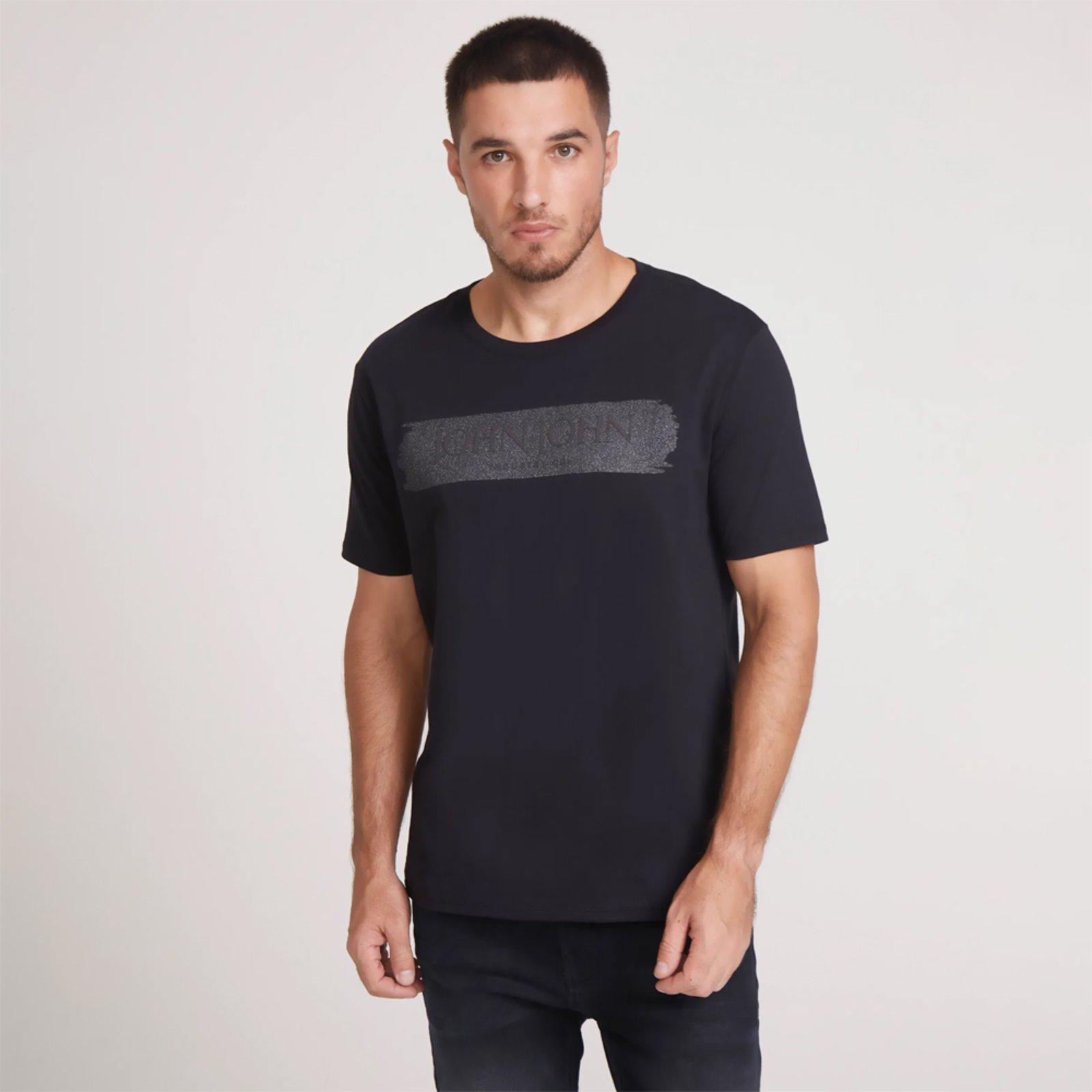 Camiseta John John Regular Metalic In25 Preto Masculino