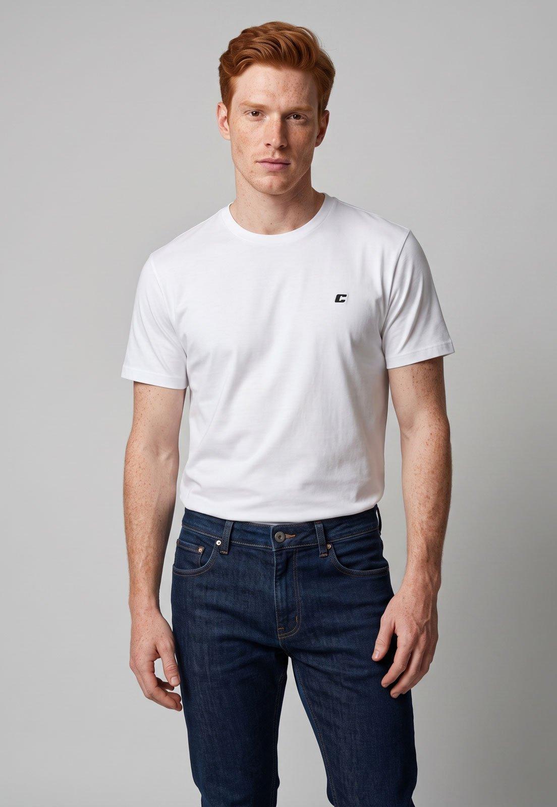 Camiseta Masculina Colcci Gola Redonda Branca