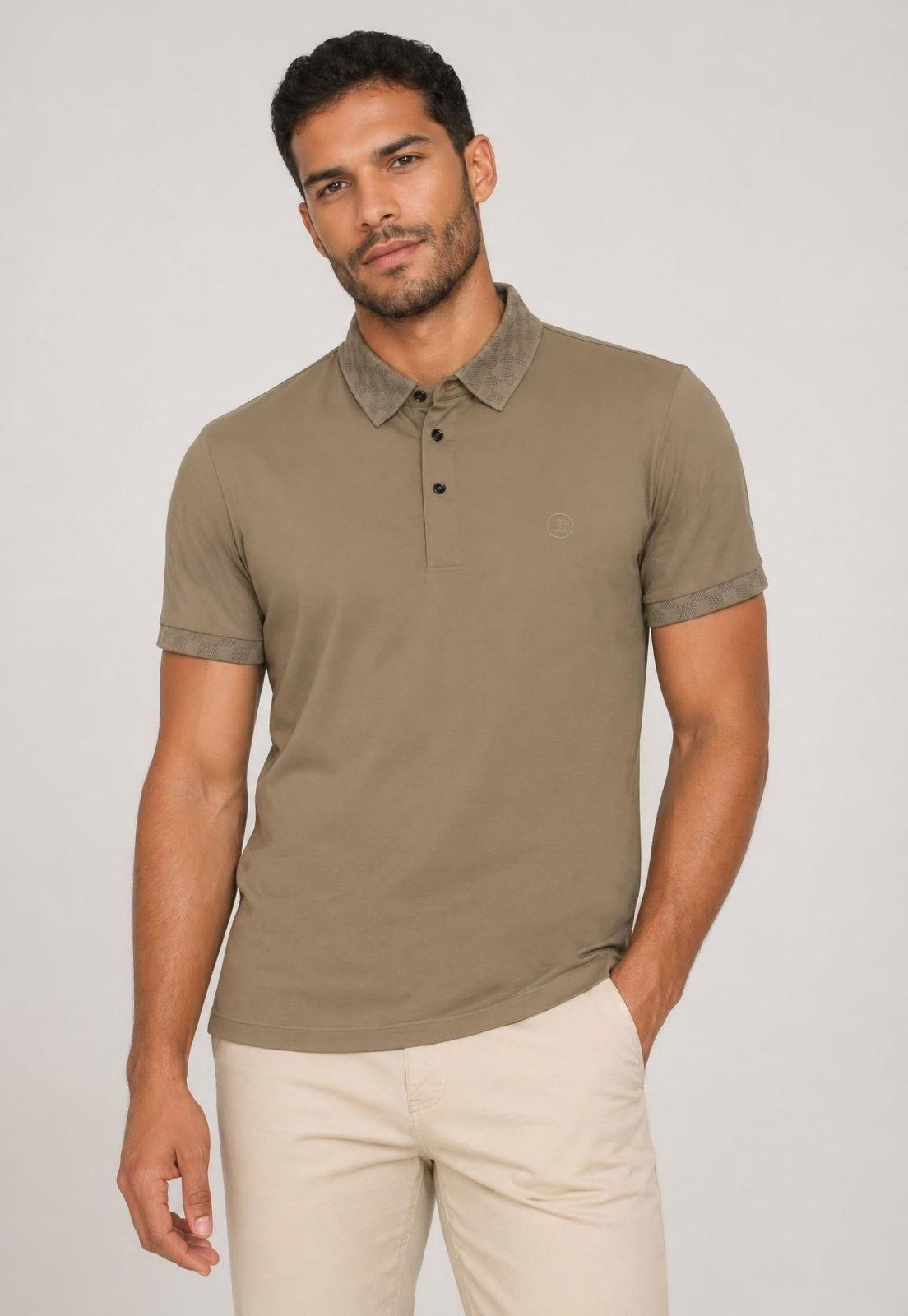 Polo Masculina Colcci Bege