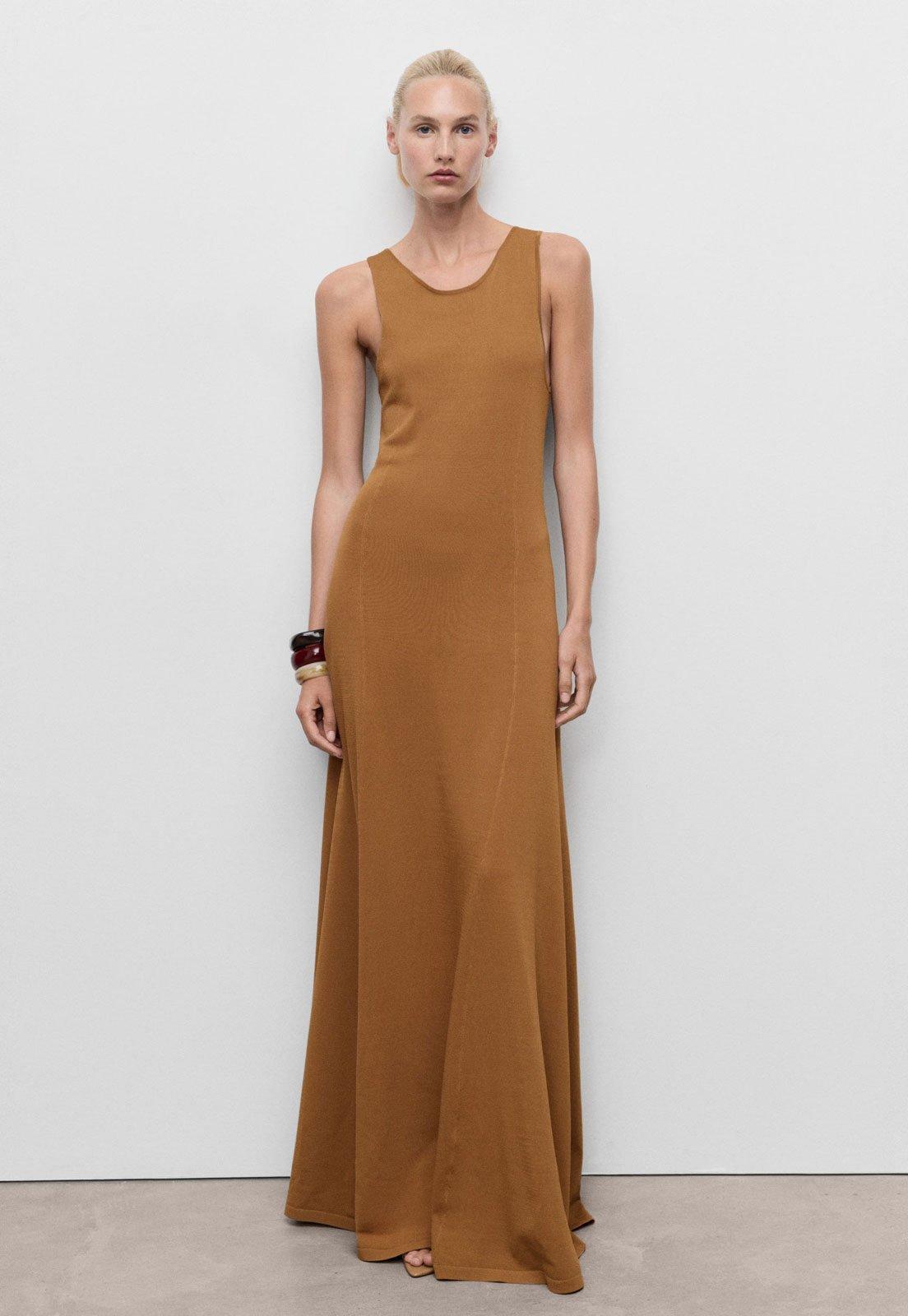 Vestido Feminino Mango GUKSU Caramelo