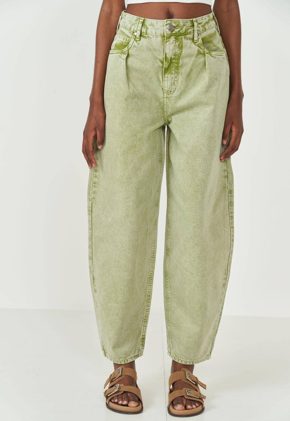 Calça Feminina Colcci Barrel Joana Verde