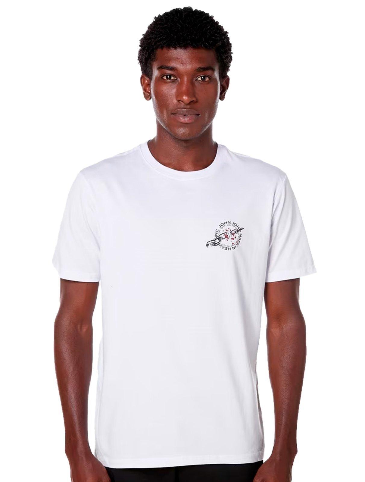 Camiseta John John Masculina Regular Chains Branca