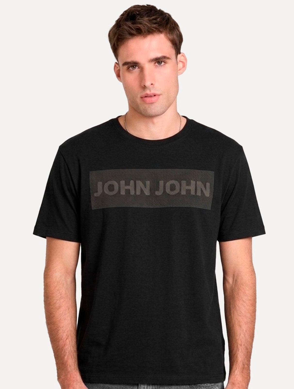 Camiseta John John Masculina Slim Fit Download Black