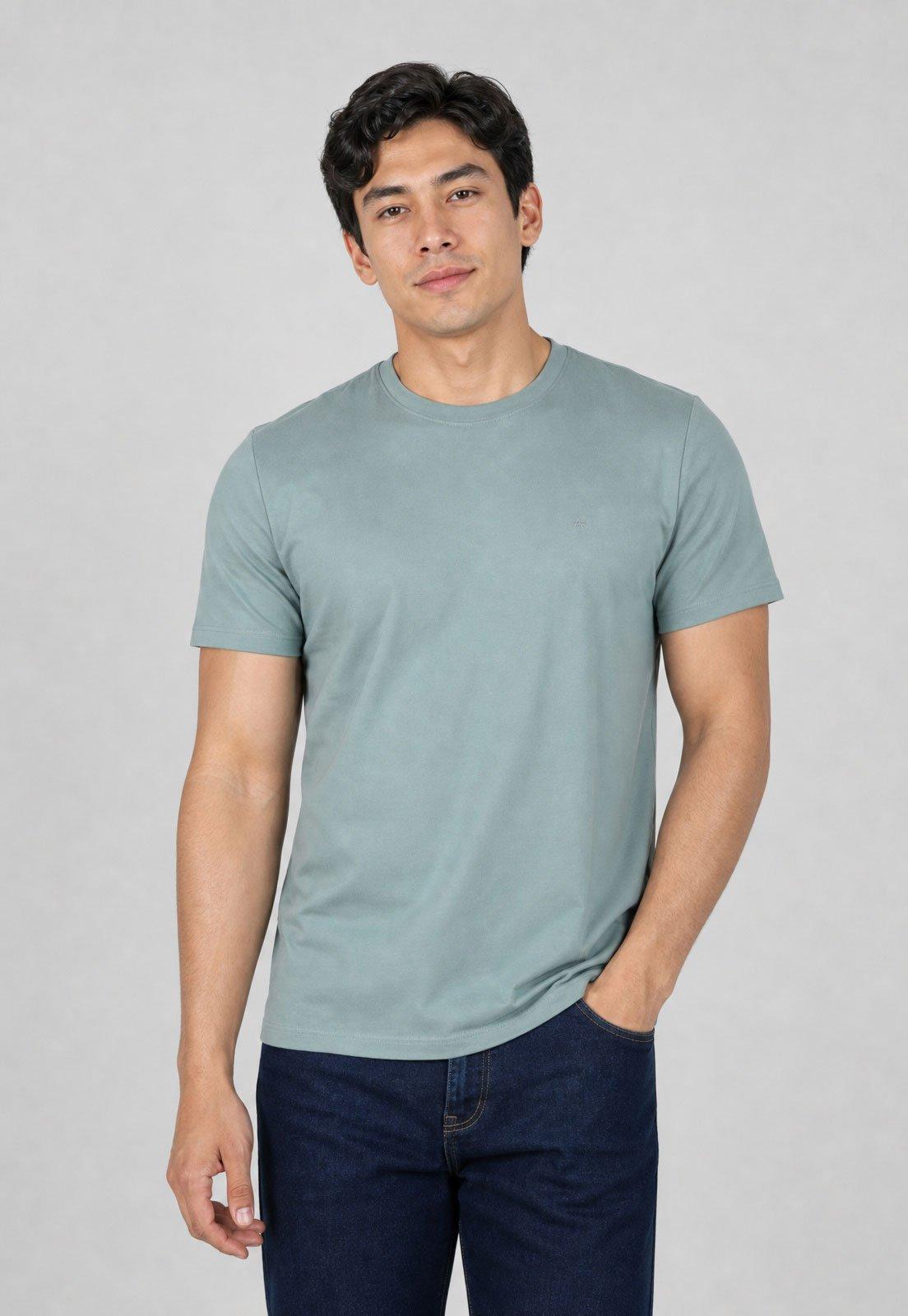 Camiseta Masculina Aramis Regular Logo Verde