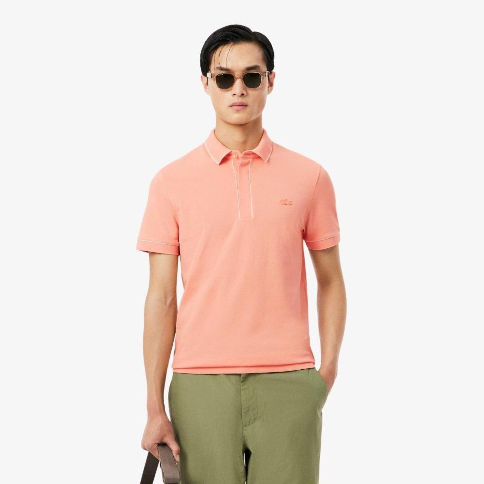 Polo Regular Fit Paris em Piqué Stretch Rosa