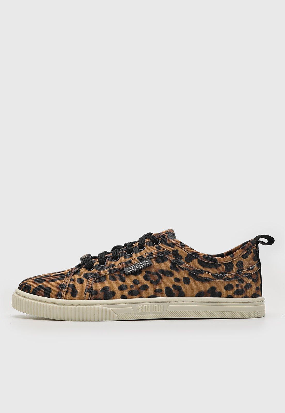 Tênis Santa Lolla Animal Print Onça Caramelo