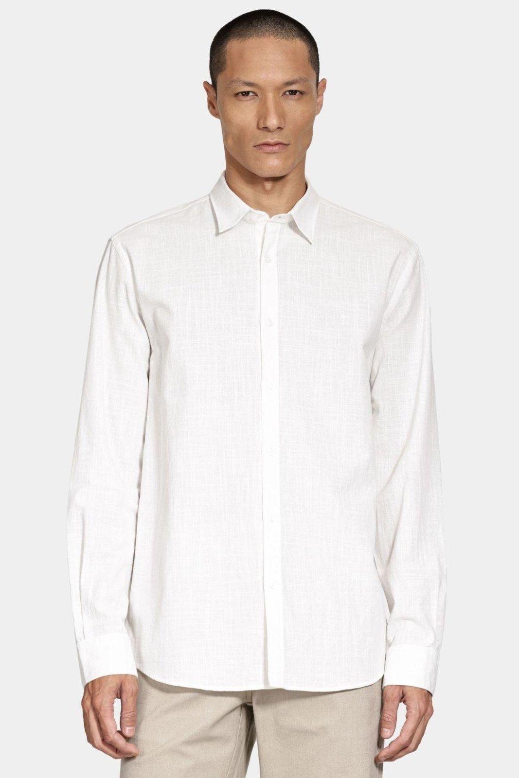 Camisa Aramis Aramis Manga Longa Regular Flamê Branco