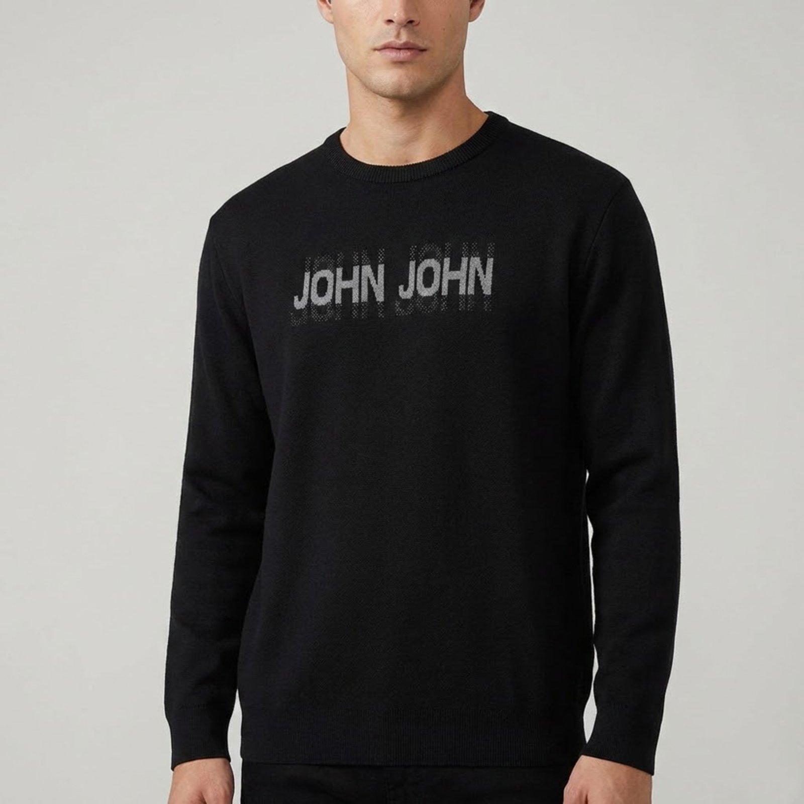 Suéter Tricot John John Shadow Ou26 Preto Masculino