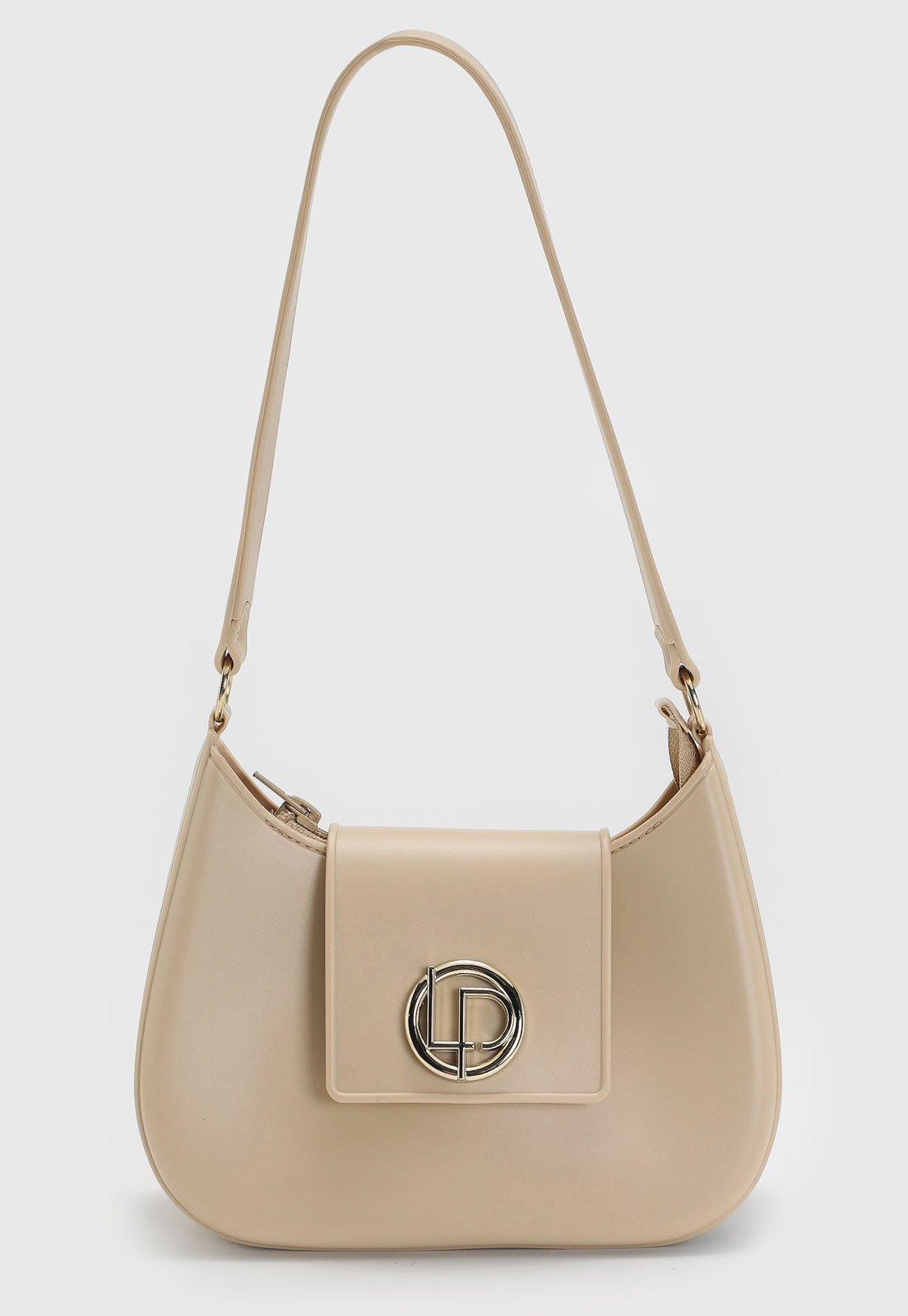 Bolsa Feminina Lança Perfume Média Estruturada Bege