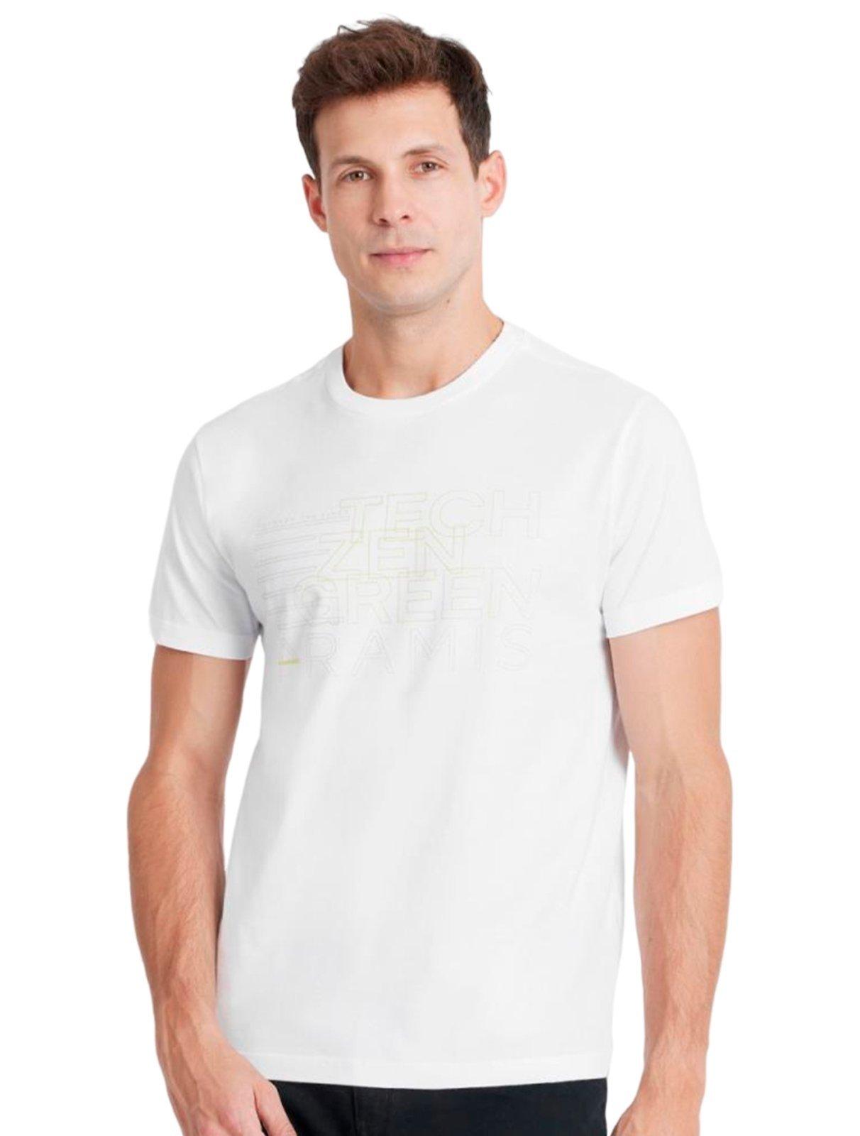 Camiseta Aramis Masculina Estampa Pilares Branca