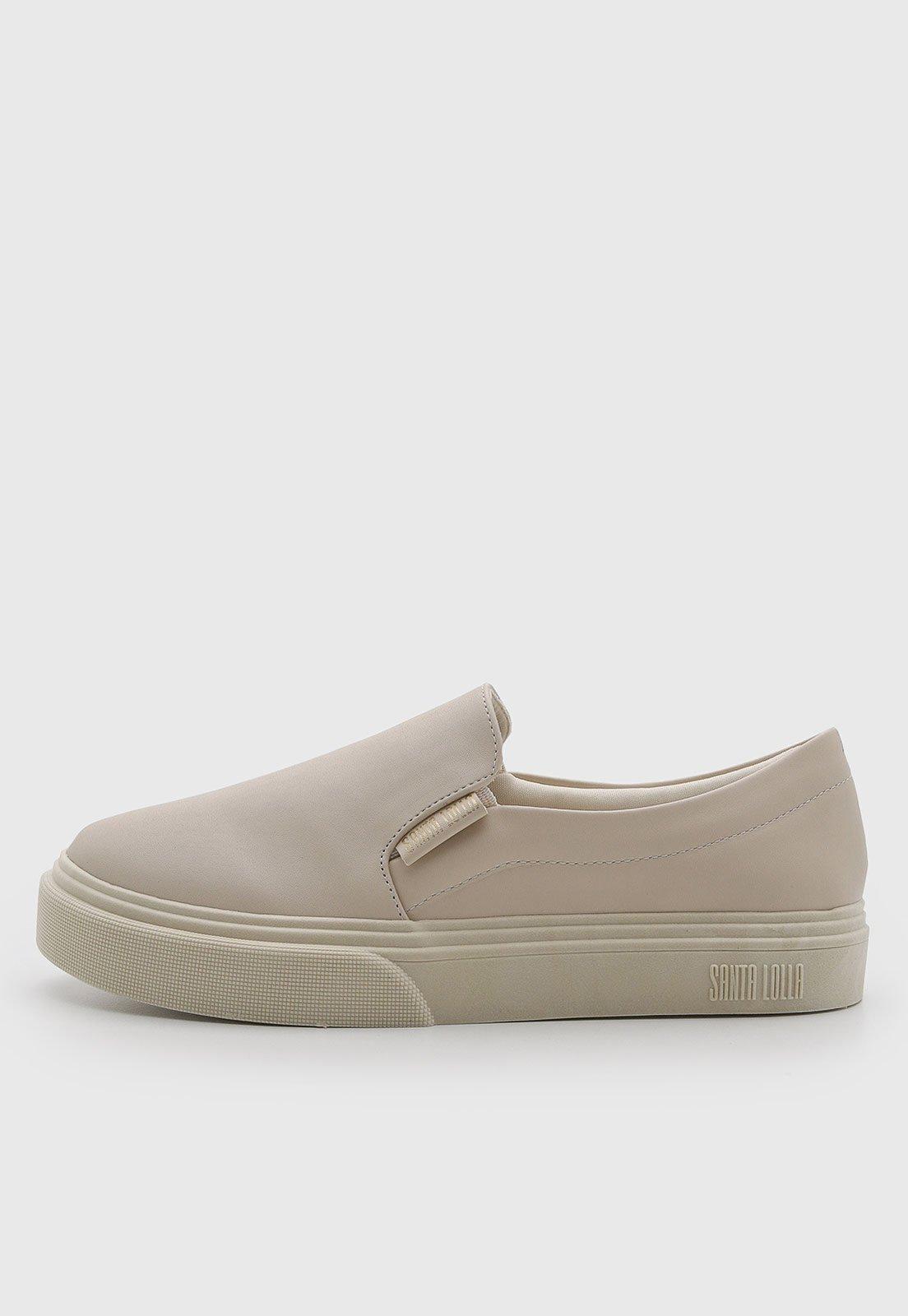 Tênis Feminino Santa Lolla Slip On Bege