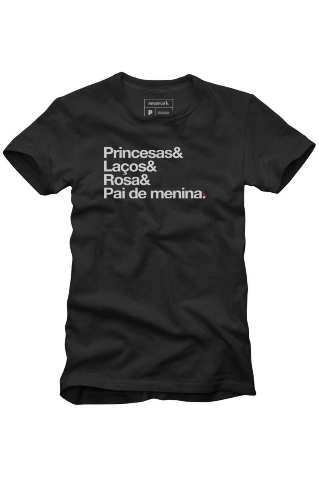 Camiseta Pai De Princesa Reserva Preto