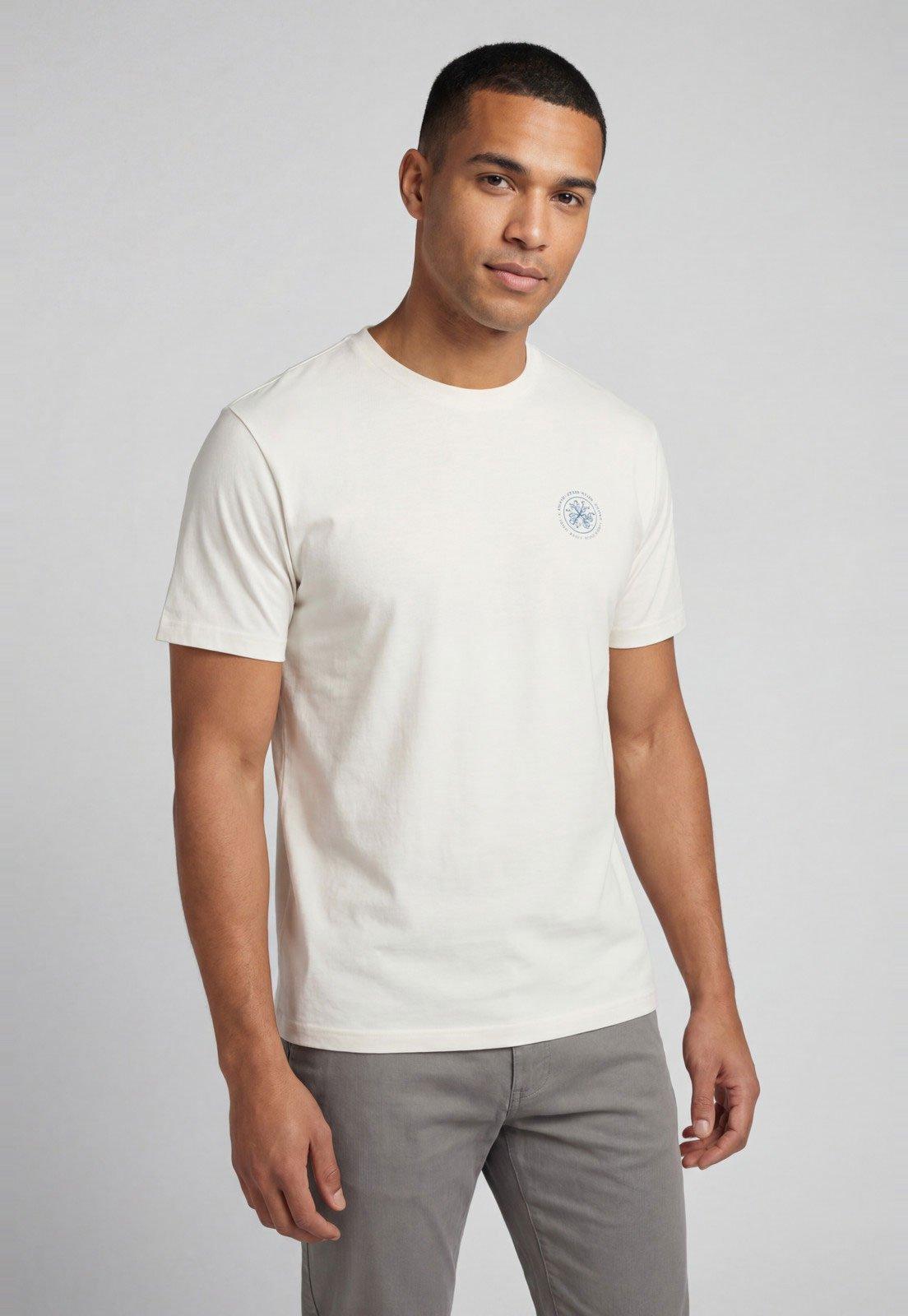Camiseta Masculina John John Estampa Lateral Off White