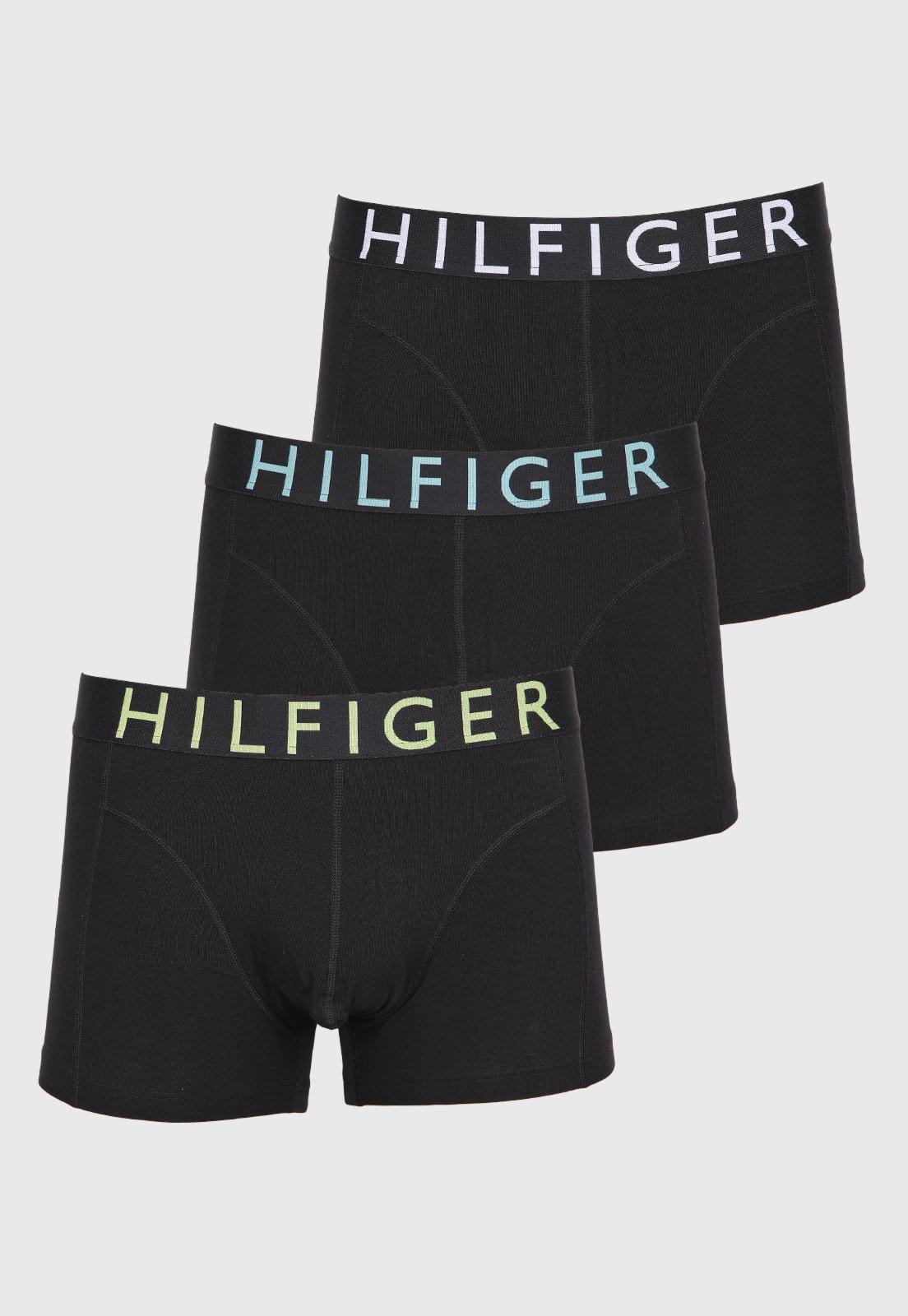 Kit 3 Cuecas Masculina Tommy Hilfiger Trunk Preta