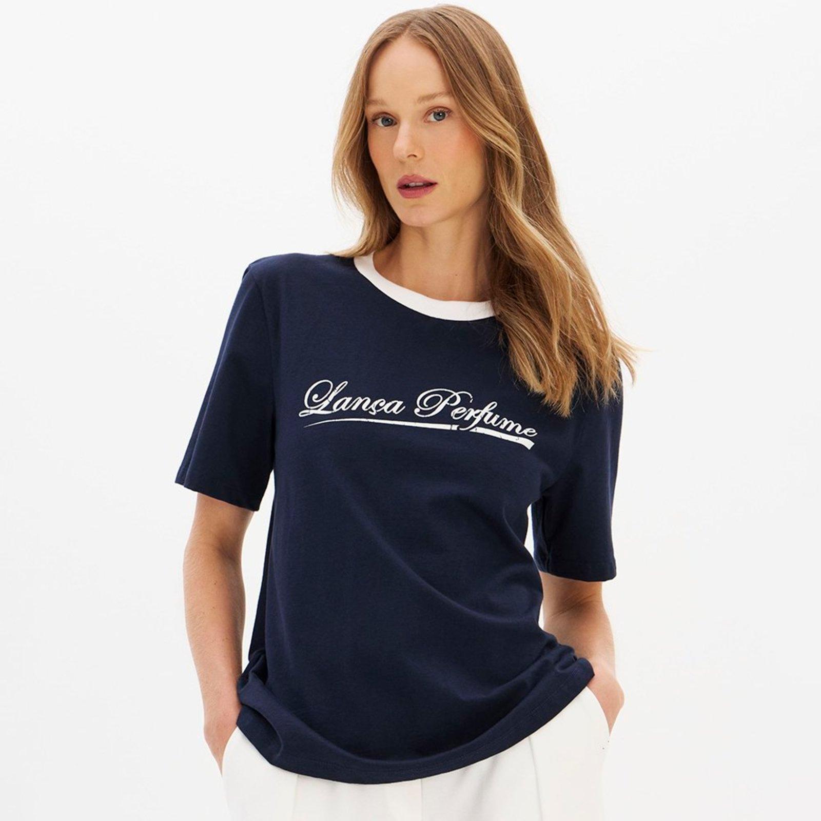 Camiseta Lança Perfume Regular In26 Marinho Feminino
