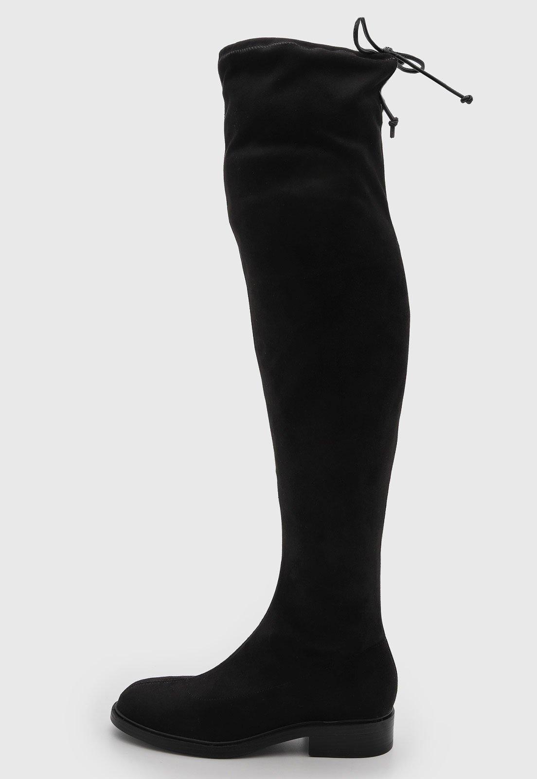 Bota Feminina Cano Alto Arezzo Preta