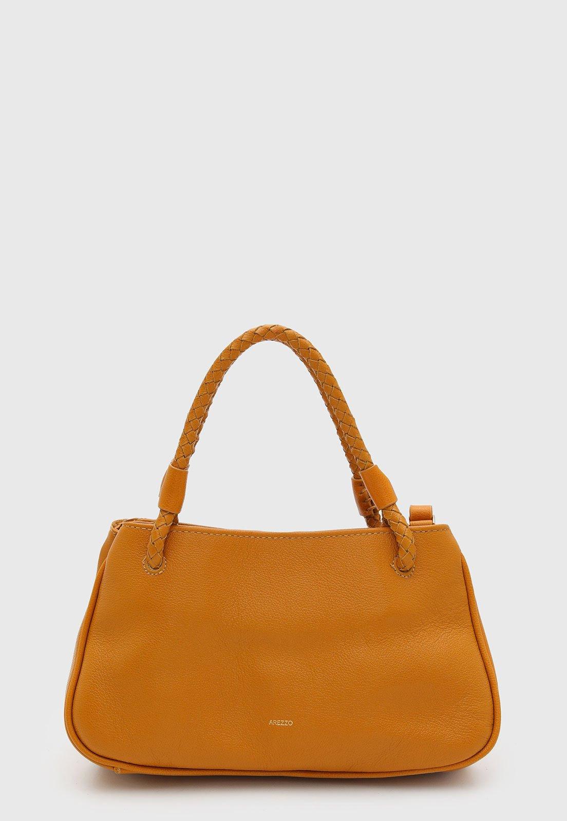 Bolsa Feminina Arezzo Alça Trançada Amarela
