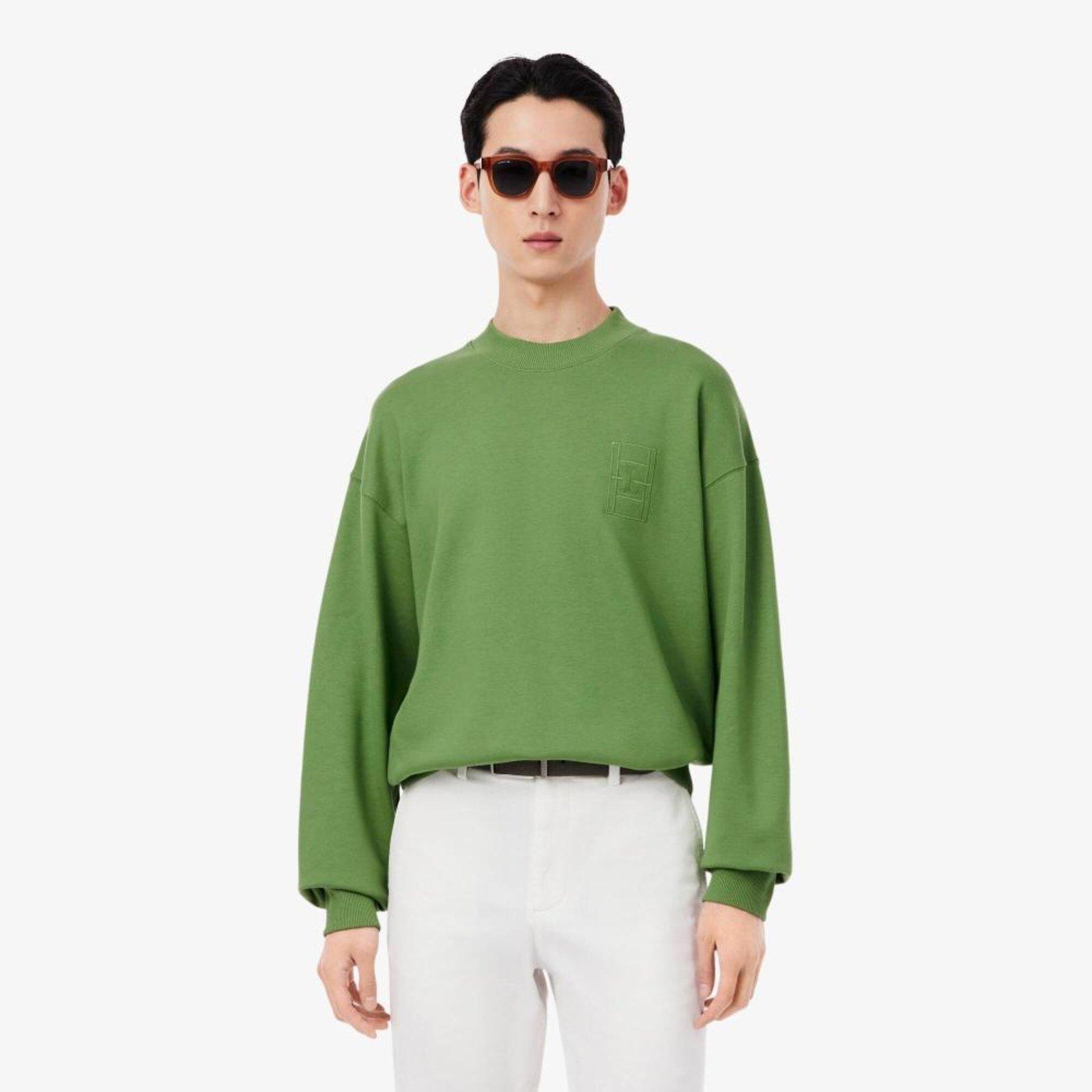 Moletom Bordado em Moletom Fleece Verde