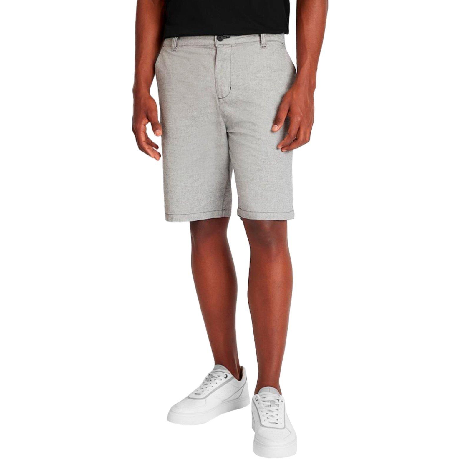 Bermuda Aramis Chino Classic Oxford Ve25 Cinza Masculino