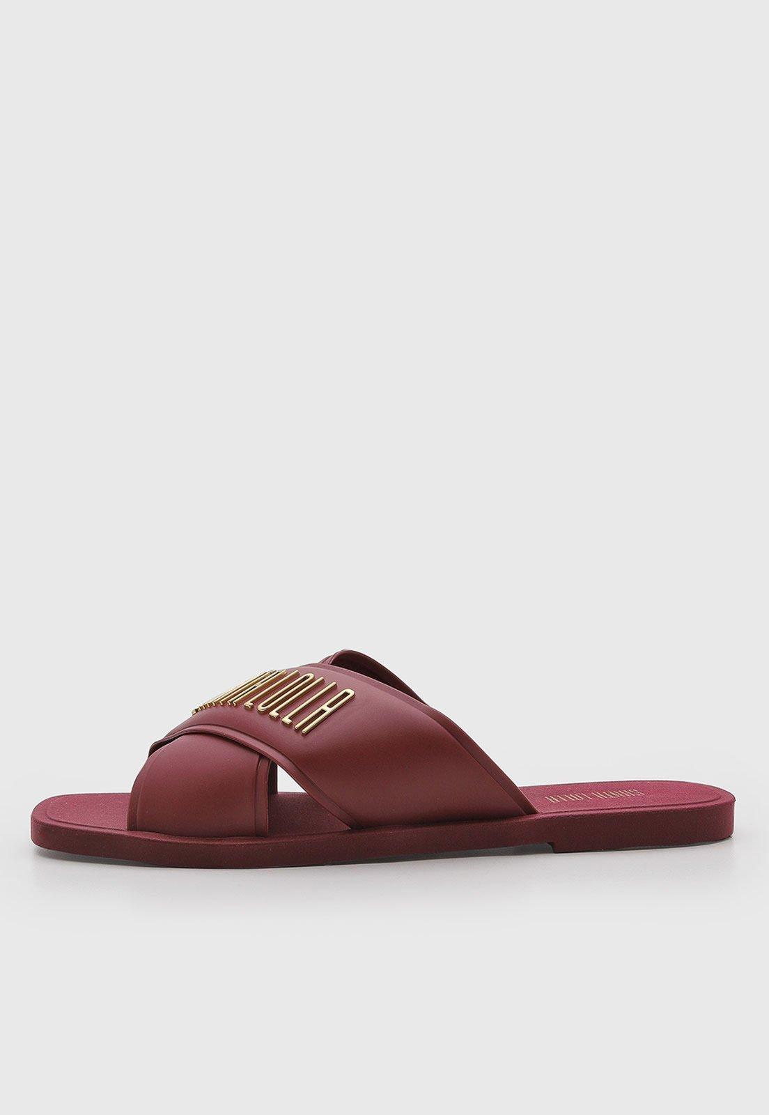 Sandália Feminina Santa Lolla Tiras Cruzadas Burgundy